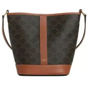 셀린느 Triomphe 트리옴페 캔버스 레더 스몰 버킷백 191442CAS 04LU