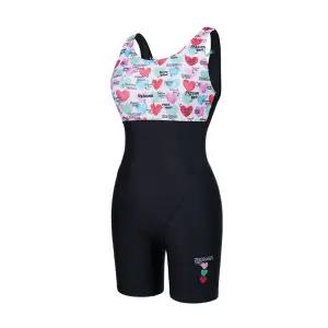 [레노마수영복](하남점)지퍼백 폴리백 2종 무상증정 여아 컬러하트 반신수영복 블랙 RN-GS2E864-BK