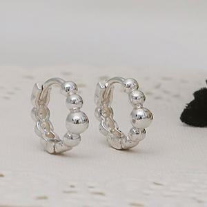 [메리그린]925 SILVER 실버 버블 링 귀걸이