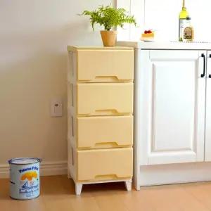 위클리 플라스틱 서랍장 4단 틈새 수납장