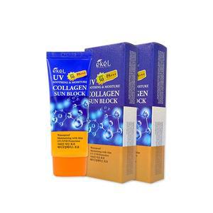 [잡동산이][1+1]이켈 수딩앤모이스쳐 콜라겐 선블럭(70ml) 선크림 자외선차단제 선블록 썬밤 SPF50+ PA+++