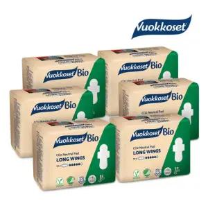 VUOKKOSET 뷰코셋 생리대 롱윙 6팩