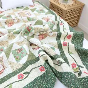 순면 부엉이 스프레드 겸 러그 160x210cm