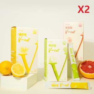 브이컷 3종세트(모로핏,파인핏,레몬핏 각10g x10팩-100g) 300g-2개(6박스)