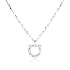 페라가모 76 0132 0696657 간치니 크리스탈 라지 목걸이