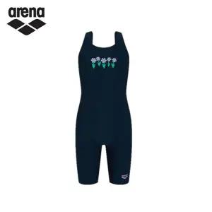 아레나 A4SG1GL04 NVY 여자아동 U백 4부 반신 실내 수영복