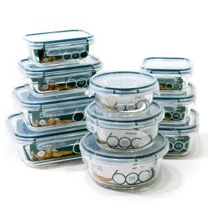 코멕스 오븐글라스 1+1 내열유리 밀폐용기 반찬통 이유식통