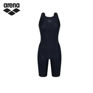 아레나 A4BL1CE10 BLK  다크엣지 여성 선수 U백 4부 반신 실내 수영복