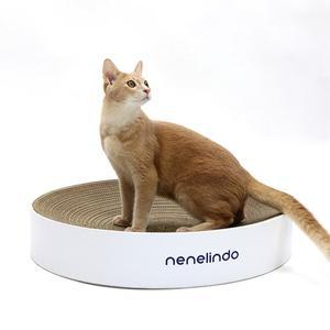 [네네린도] 원형 소파 수직 고양이 스크래쳐 XL 웜화이트