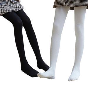 여아 초등학생 아동 유아 검정 흰색 무지 기본 타이즈 탄력 스타킹