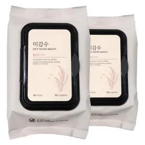 더페이스샵 미감수 브라이트 클렌징티슈 50매 2개