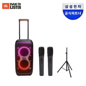 [행사가 81만 원대] 삼성공식파트너 JBL PARTYBOX STAGE 320 블루투스스피커 [블랙] + JBL PARTYBOX WIRELESS MIC 듀얼무선마이크 패키지