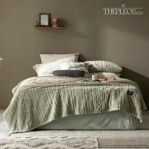 [더플레오] 니트 자카드 극세사 담요 3장(SK)