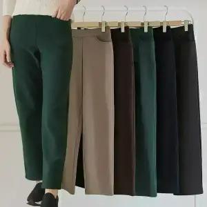 이브바바 여성 겨울 안감 기모 일자 스판 밴딩 팬츠 바지 빅사이즈