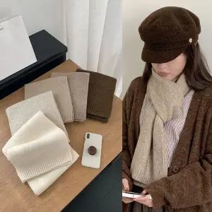 파노 심플 무지 니트 머플러 목도리 (5color)