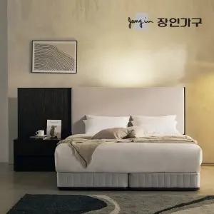 까르뎅차콜 패브릭 LED 호텔 침대 투매트리스 프레임 LK+800협탁1