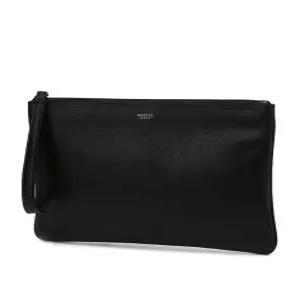 헤지스 액세서리 [선물추천][Online 한정판][BASIC] 블랙 가죽 스트랩 클러치백 HJHO5E997BK
