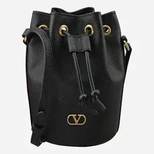 발렌티노 6W2P0AJ2 SNP 0NO V로고 레더 버킷백 블랙