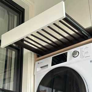 히든 건조랙 슬림 공간활용 공간 소형 인출식 화이트 빨래건조대