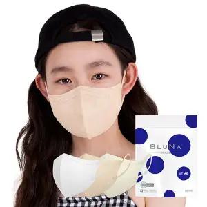 [보리보리/블루나]블루나 숨편한 KF94 2D 50매 소형 방역 컬러마스크 새부리형