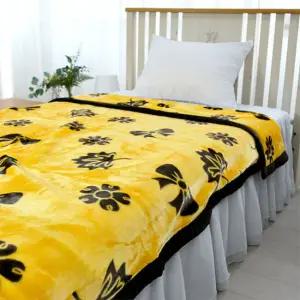 인테리어 싱글 밍크 초극세사 담요 이불 폼스탬프 150x210cm