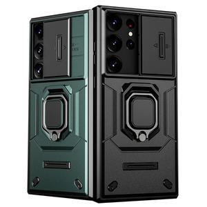 [데켄스]갤럭시 S25 캠슬라이드 카메라보호 차량거치 핑거링 아머 방탄 하드 핸드폰 휴대폰 케이스 M1028