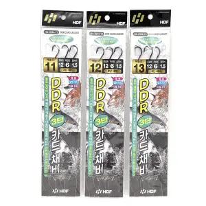 HDF 해동 HA-2544 DDR 3단 카드채비 돌돔 덜덜이 알부시리 대물 참돔 게고동 채비 바늘