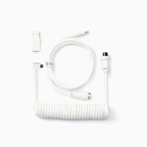 키크론 8K 파스텔 항공 케이블 코일 USB C타입 앵글 화이트