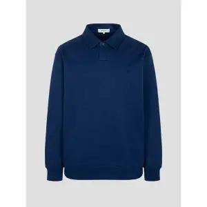[빈폴] 캐시미어혼방 버튼 칼라넥 스웨트 셔츠 - 네이비 (BC4X41C31R)