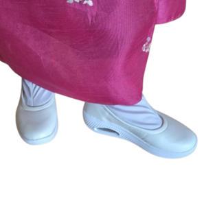 발편한 한복 신발 흰색 고무신 여자 웨딩 결혼식 혼주 한복화 가벼운 통굽 발볼넓은 무용 슈즈 공연