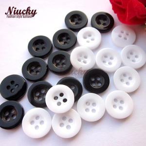 똑딱이단추 Niucky 9mm 12mm 의류 흰색 검정색 수지 셔츠 단추 기본 재봉 액세서리 R0201 008wb