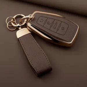 그랑 콜레오스 가죽 차 키 케이스 키홀더 TPU 스마트키