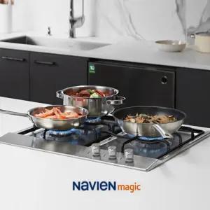 나비엔매직 3구 빌트인 가스레인지 매립형 가스쿡탑 전기코드식 스텐 타공 560x480 GRB-3203