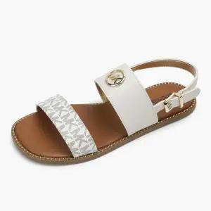 마이클코어스 JAGGERMAXSON 여성 샌들 메탈 장식 스트랩 화이트 MK02050256RB-W