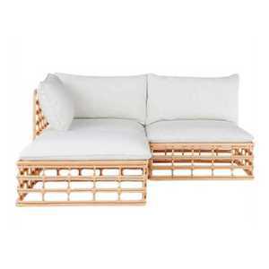 라탄 소파식 썬배드 야외용 대나무 모듈 수영장 테라스