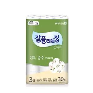 미래생활 잘풀리는집 순수 프리미엄 화장지 30m 30롤