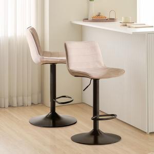 테일러 조야원단 아일랜드식탁 높이조절 홈바의자 바스툴 2EA