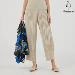 세미 배기 플리츠 팬츠_HPPTM024H10