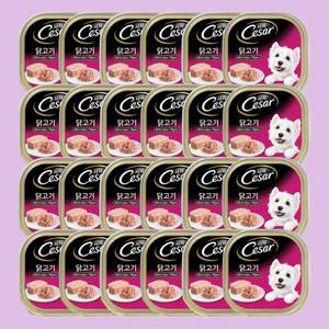시저 강아지 습식캔 닭고기 100g 24개(box)