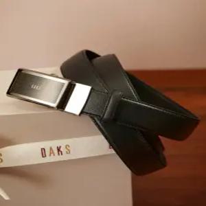 닥스 액세서리 남성 24FW [스테디셀러]블랙 로고장식 소가죽 벨트 WBBE4F620BK