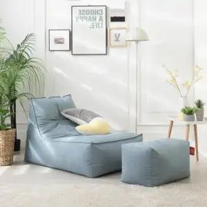 보니타빈백 [빈백+풋스툴세트]초대형 세인트 SS808 스웨이드 소파