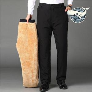 [기타]남자바지 겨울 따뜻한 남성 캐주얼 기모 정장 팬츠 착용
