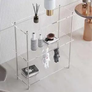 투명 아크릴 선반 W600 3단 무타공 디자인 오듈 (WFHMAQH)