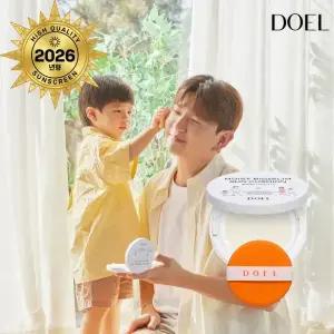 본품 1개 도엘 DOEL 100% 무기자차 촉촉 빅앤슬림 선쿠션 SPF50+ PA++++ 영유아부터 온 가족 사용 27g