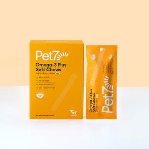 펫세븐 오메가3 플러스 소프트츄 (사슴) 강아지 육포 져키 저칼로리 영양 간식 노즈워크 훈련용 48츄