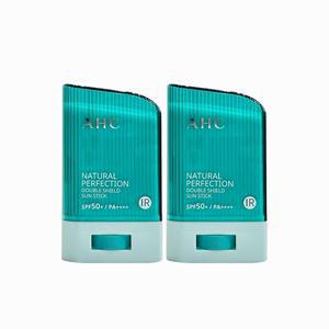 AHC 내추럴 퍼펙션 더블 쉴드 선스틱 22g (SPF 50+) 초록색 2개