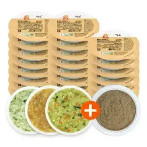 [짱죽] 냉장 이유식 골고루 25팩, 18팩/28팩 + 한우토핑 1팩 세트 / 죽1,죽2,진밥, 아기밥,반찬 / 유아식