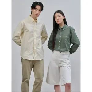 [빈폴멘] [Essential] 남녀공용 옥스퍼드 솔리드 셔츠  아이보리 (BC4764E050)