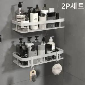 알뜰살림 무타공 욕실선반 화장실선반 정리대 2P세트
