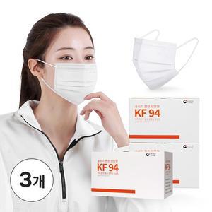 퓨어네이처 국산 볼밀착특허 KF94 덴탈형마스크 벌크포장 화이트 대형 3박스 총 150매